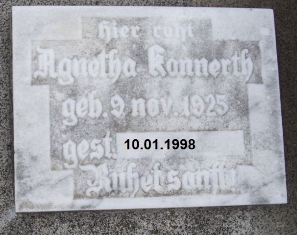 Konnerth Agnetha 1925-1998 Grabstein